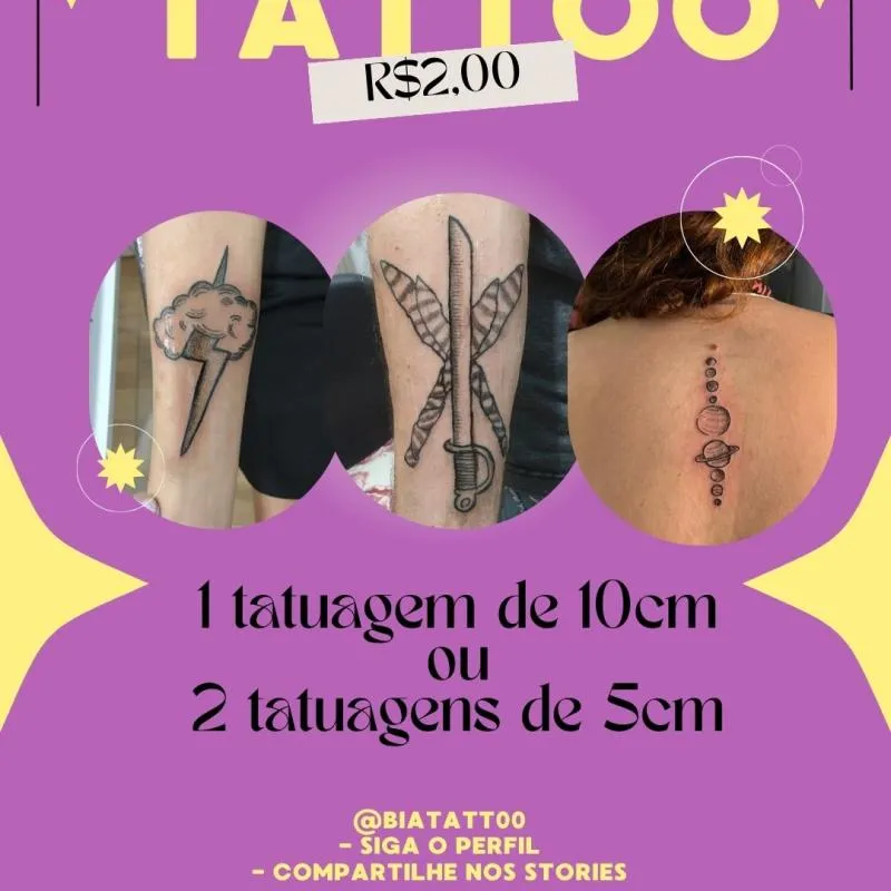 Imagem da campanha SORTEIO TATTOO