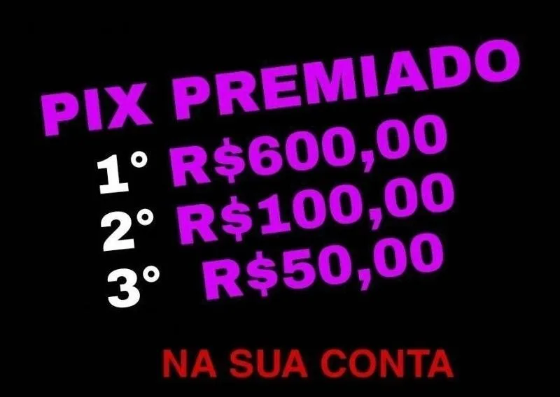Imagem da campanha Pix premiado