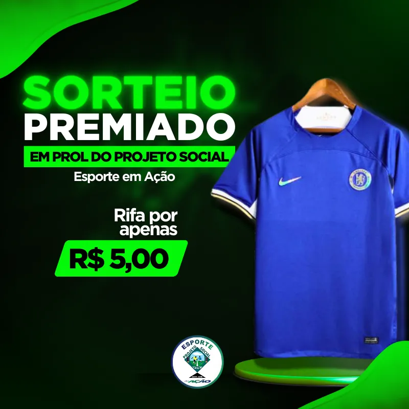 Imagem da campanha Rifa em prol do projeto social Esporte em Ação