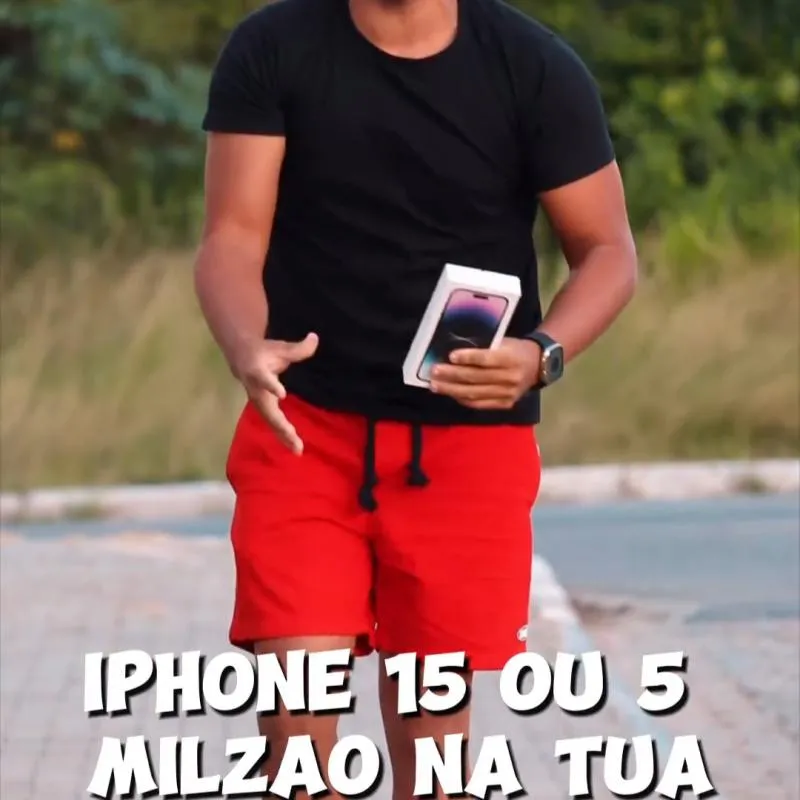 Imagem da campanha IPHONE 15 ou 5 MIL NO TEU P1X ✅ 10 BILHETES PREMIADOS 200$ CADA