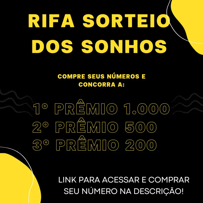 Imagem da campanha Rifa sorteio premiado