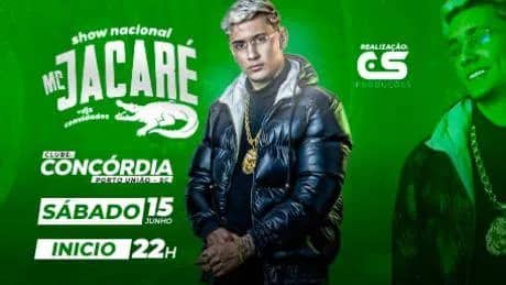 Imagem da campanha Ingresso Nacional show com Mc Jacaré