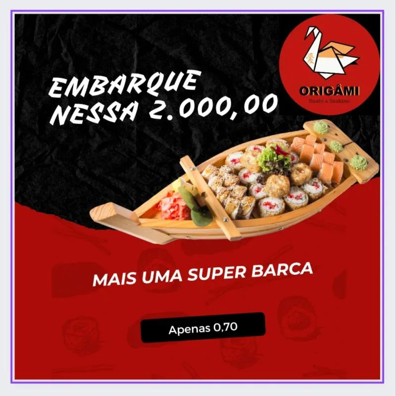 Imagem da campanha Rifa origâmi Sushi