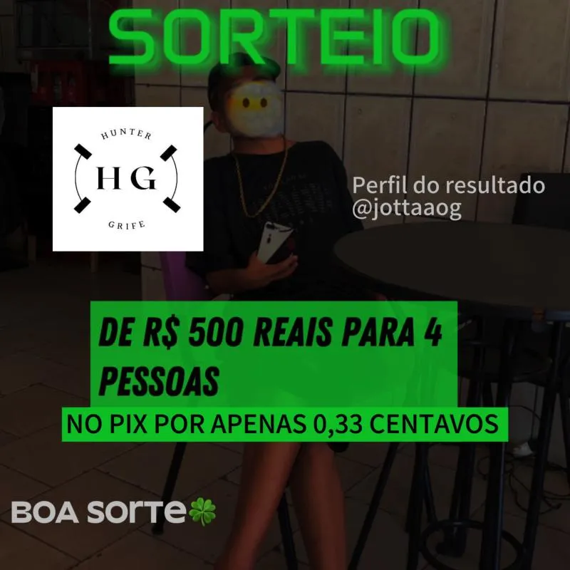 Imagem da campanha 4 pix de 500 reais para 4 PESSOAS