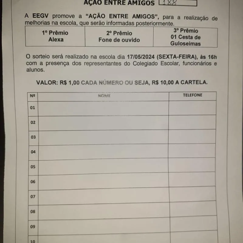 Imagem da campanha Escola Estadual Getúlio Vargas - AÇÃO ENTRE AMIGOS