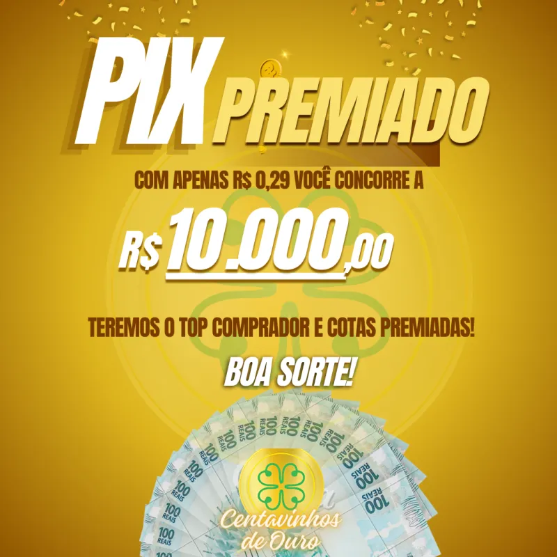 Imagem da campanha 10K no PIX - 10 Cotas no Achou Ganhou