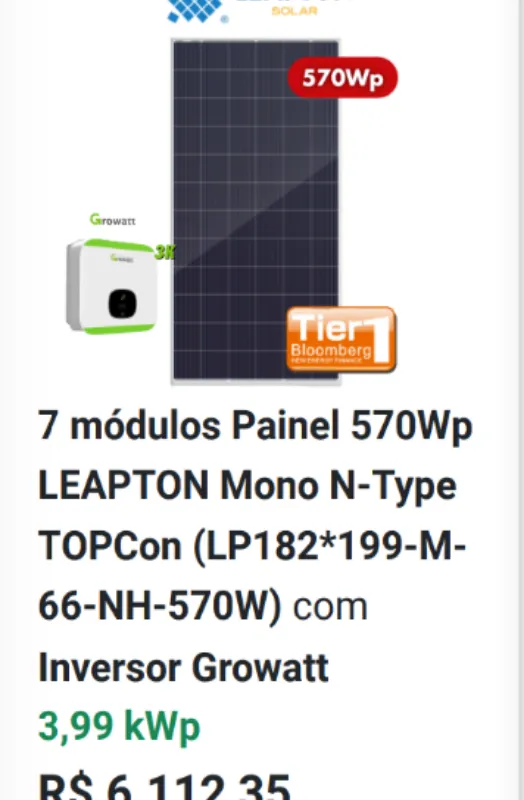 Imagem da campanha Kit completo energia solar