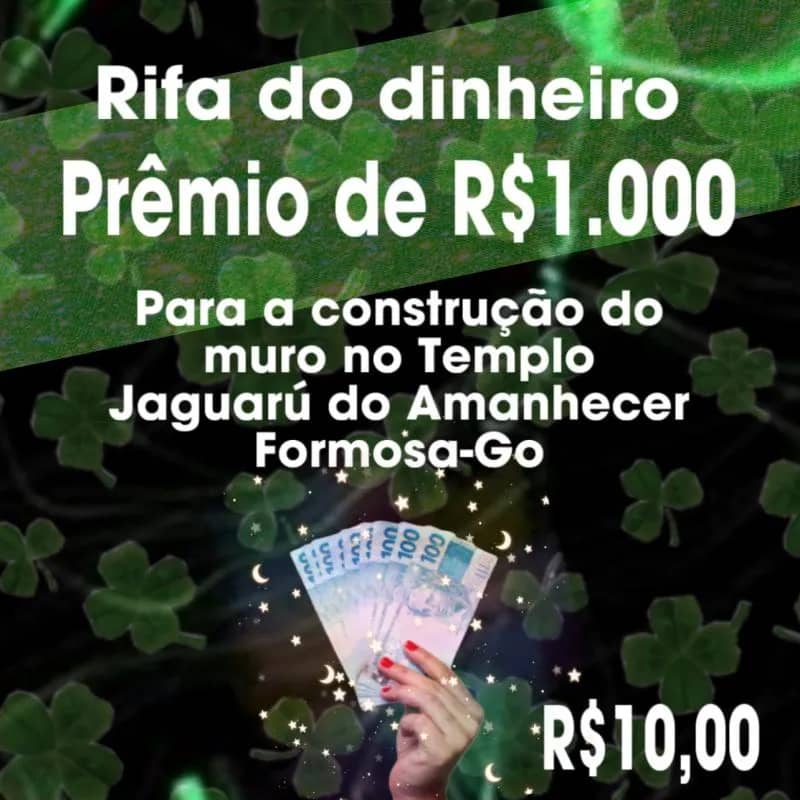 Imagem da campanha Para a construção do muro no templo Jaguaru do Amanhecer Formosa-Go