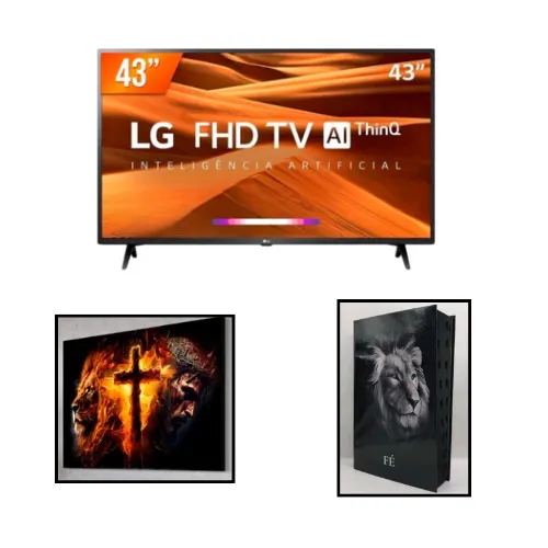 Imagem da campanha RIFA | TV 43" + Quadro de vidro + Bíblia Sagrada