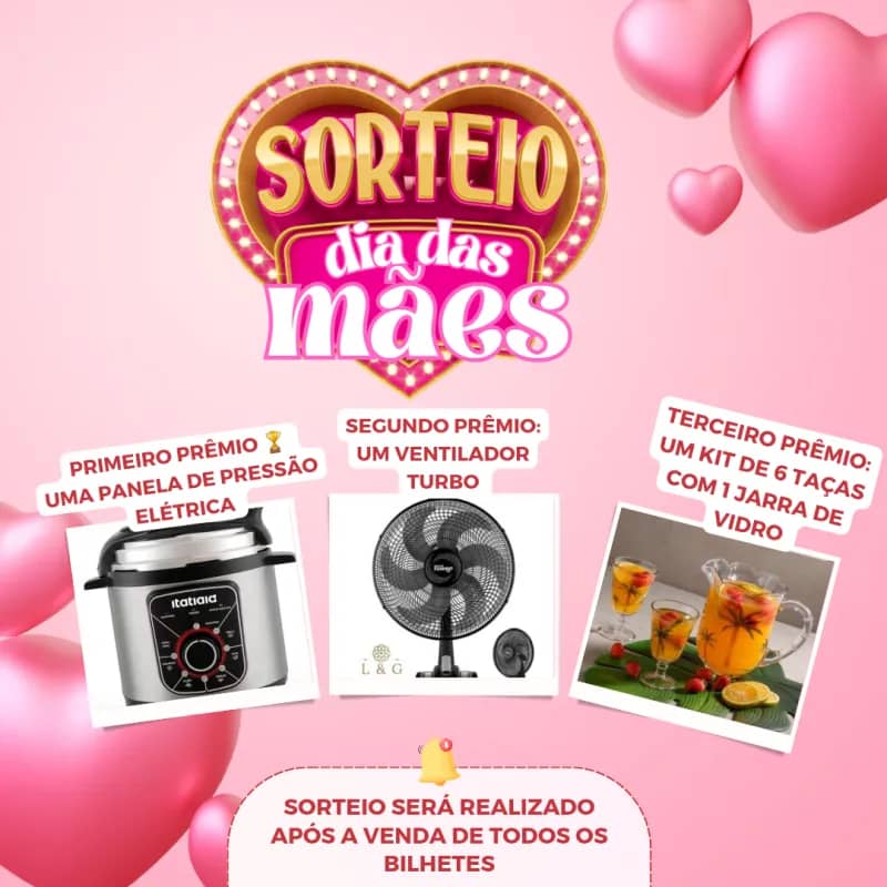 Imagem da campanha Sorteio especial dia das mães