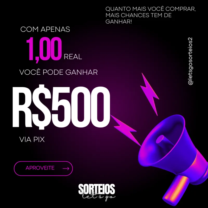 Imagem da campanha let´s go sorteios