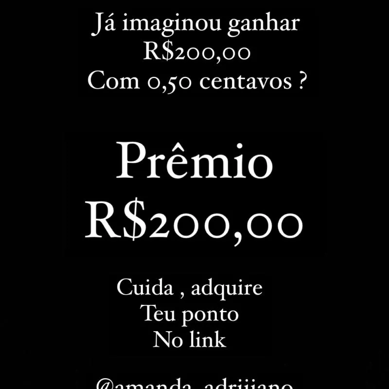Imagem da campanha Pix Premiado R$200,00
