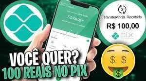 Imagem da campanha Sorteio de um pix de R$ 100 reais.