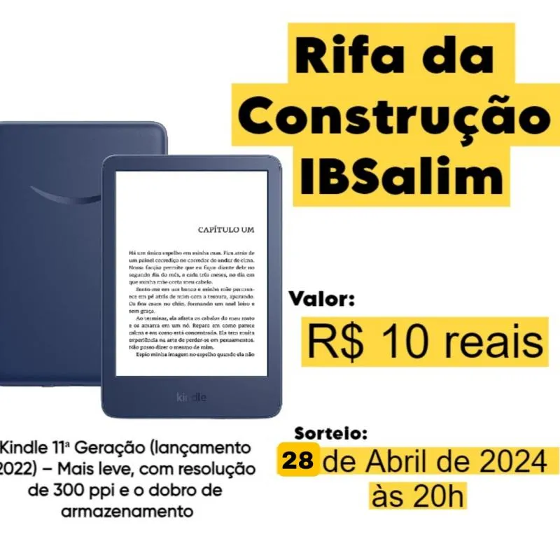 Imagem da campanha Rifa da Construção IBSalim