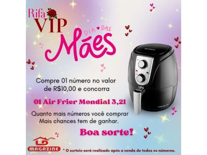 Imagem da campanha Rifa VIP Dia das Mães