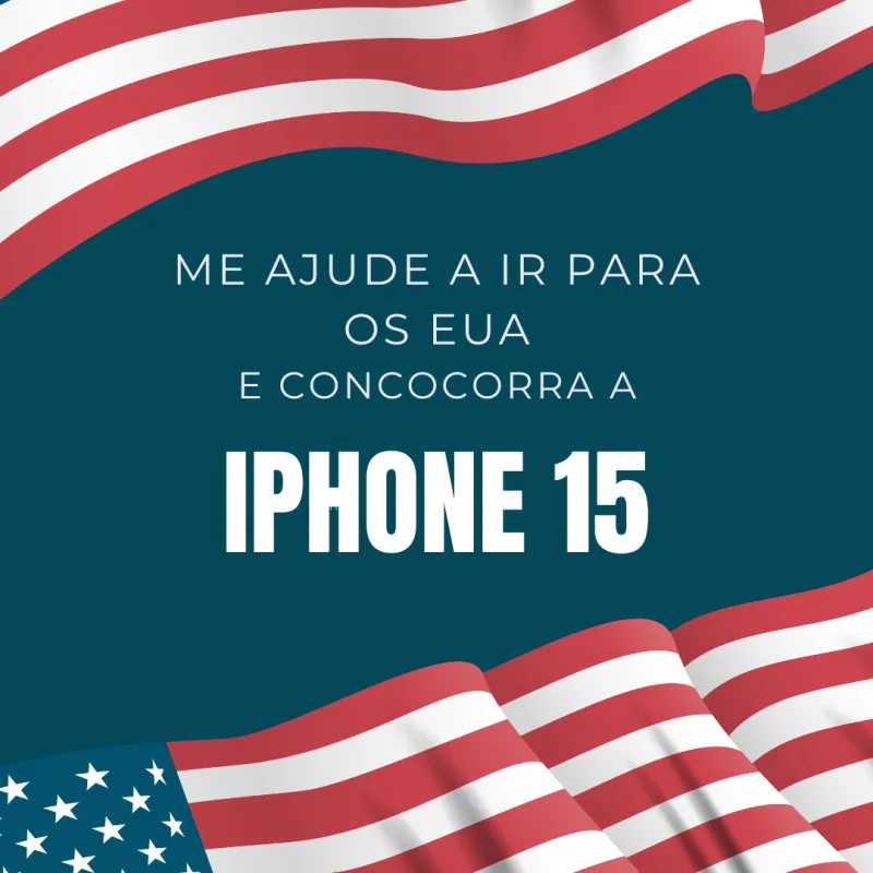 Imagem da campanha CONCORRA A UM IPHONE 15