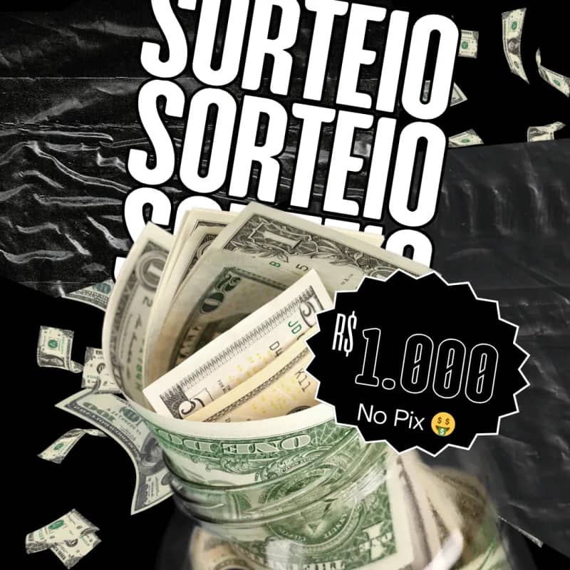 Imagem da campanha Concorra 1000,00 reais no Pix 🤑