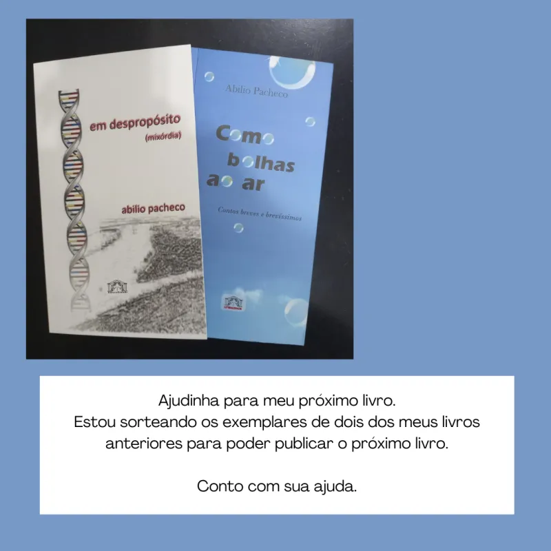 Imagem da campanha ajudinha para meu próximo livro