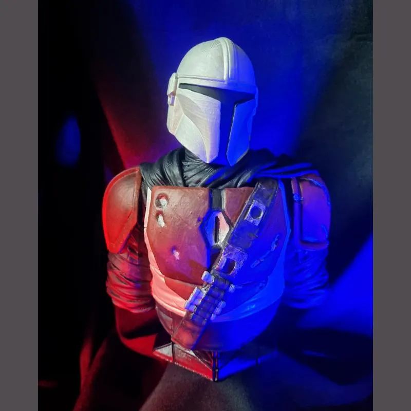 Imagem da campanha Busto Colecionável - Mandaloriam - Impressão 3D