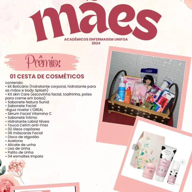 Imagem da campanha Rifa do dia das mães- Enfermagem 5º ano