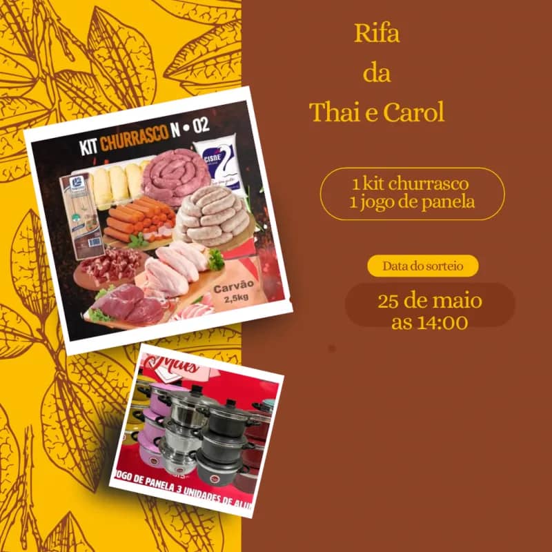 Imagem da campanha Rifa Kit Churrasco + Jogo de panela