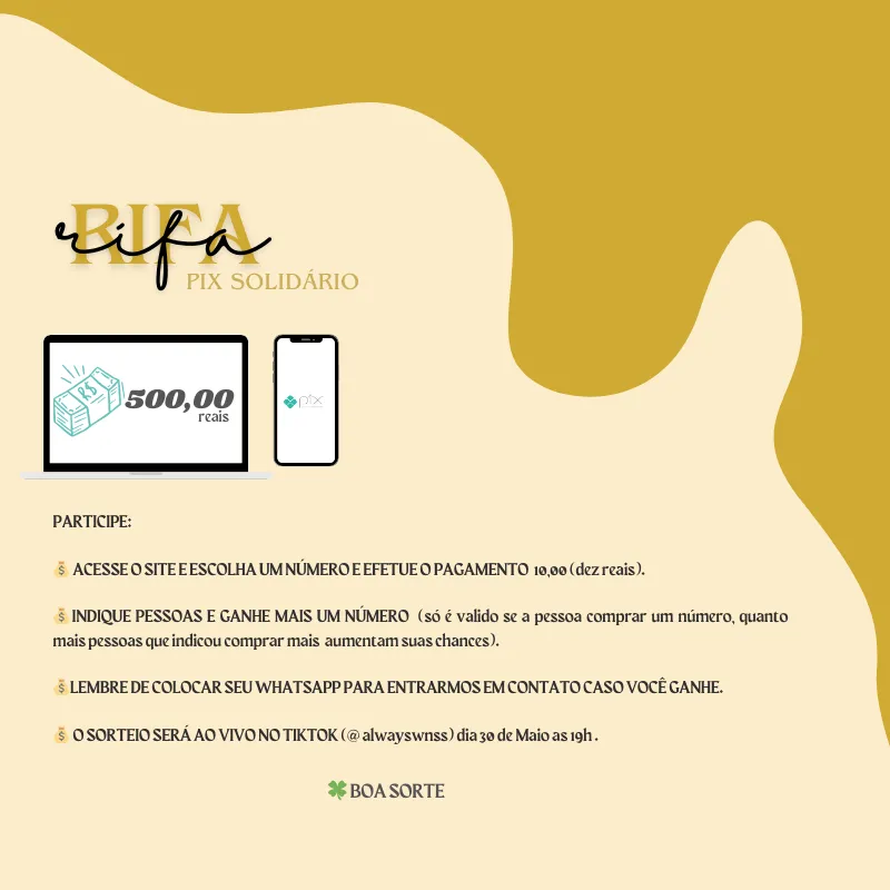 Imagem da campanha Pix solitário