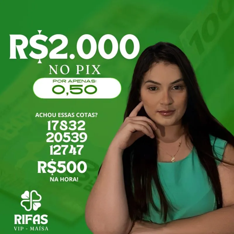Imagem da campanha 2.000 REAIS NO PIX POR APENAS 0,50 CENTAVOS