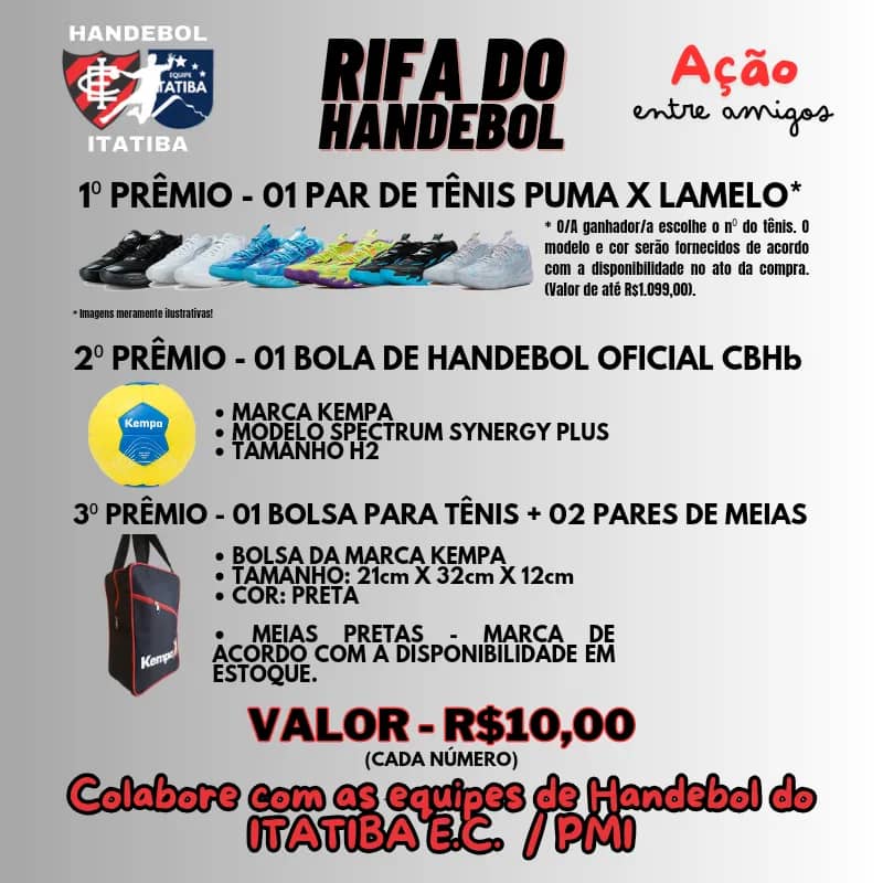 Imagem da campanha RIFA DO HANDEBOL DE ITATIBA