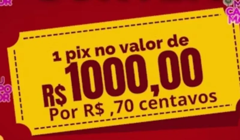 Imagem da campanha Mil reais no pix