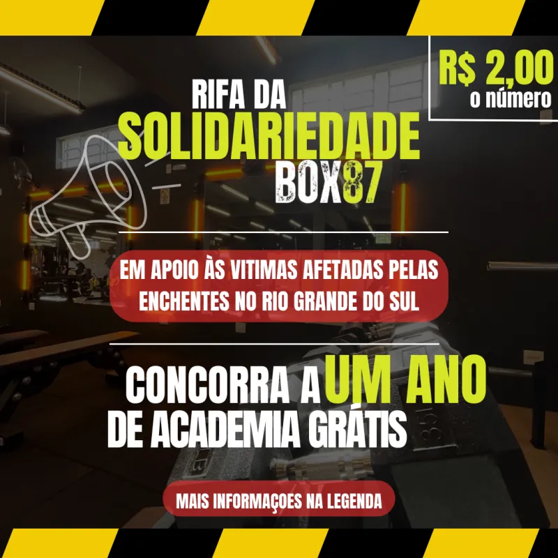 Imagem da campanha RIFA DA SOLIDARIEDADE BOX 87