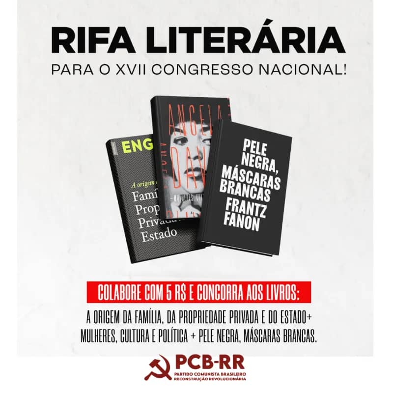 Imagem da campanha Rifa literária pra o XVII Congresso Nacional
