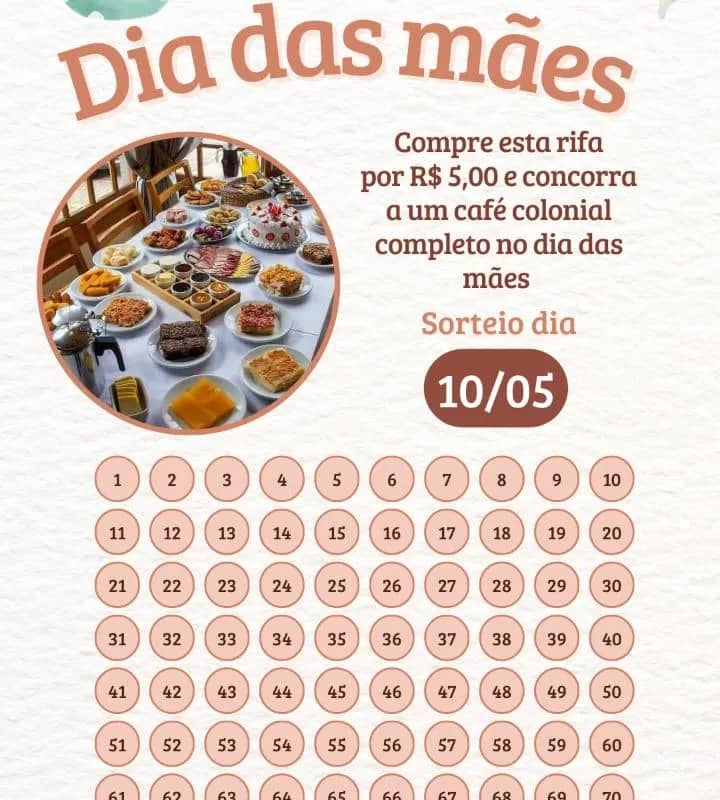 Imagem da campanha Sorteio dias das mães