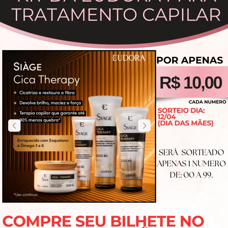 Imagem da campanha RIFA DIA DAS MÃES - KIT EUDORA CICA THERAPY - JERCIENE