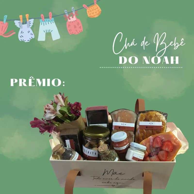 Imagem da campanha Chá de bebê do Noah - Edição dia das mães - Cesta de café da manhã