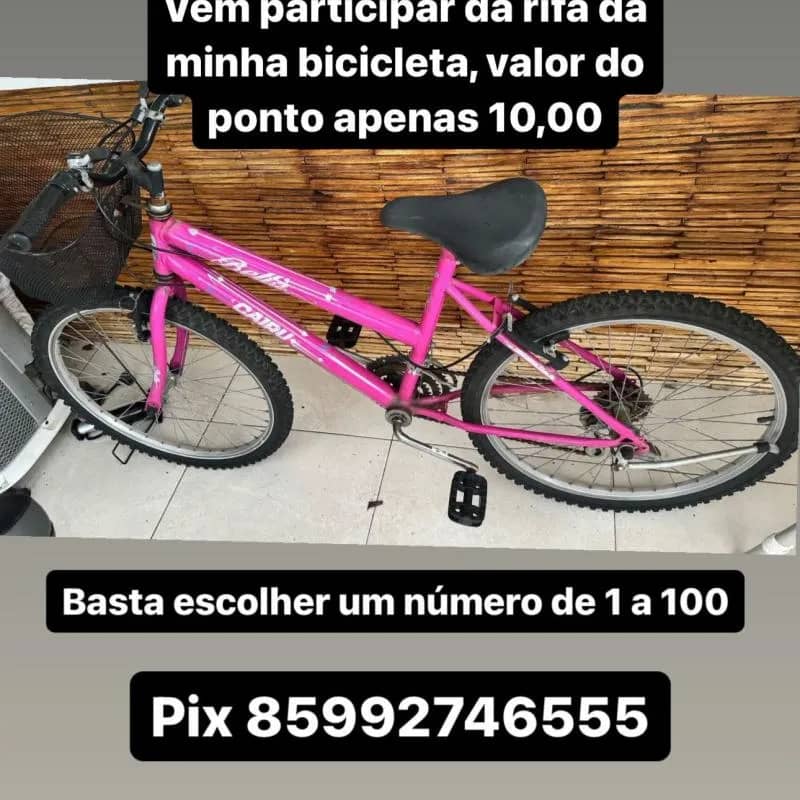 Imagem da campanha Rifa da bike