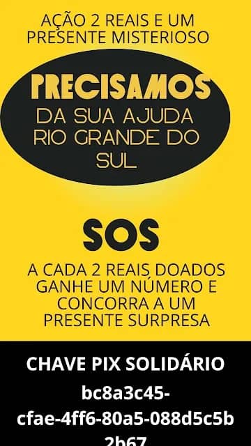 Imagem da campanha Doação, Rio Grande do Sul!