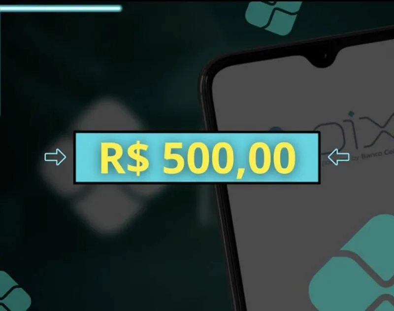 Imagem da campanha R$500,00 no pix+4 bilhetes premiados de R$50,00