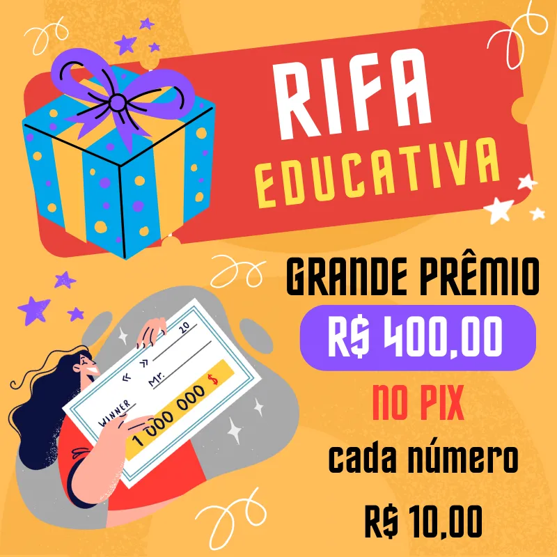 Imagem da campanha Rifa Educativa
