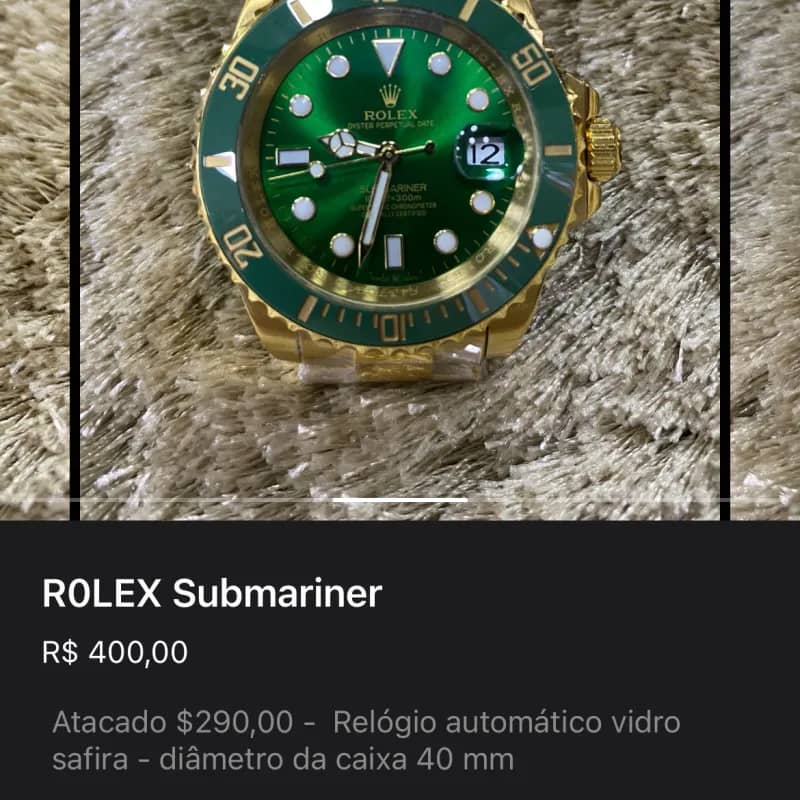 Imagem da campanha Rifa ROLEX