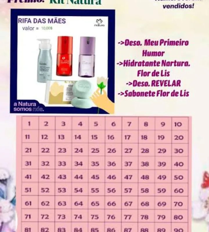 Imagem da campanha Rifa do dia das mães kit perfumaria