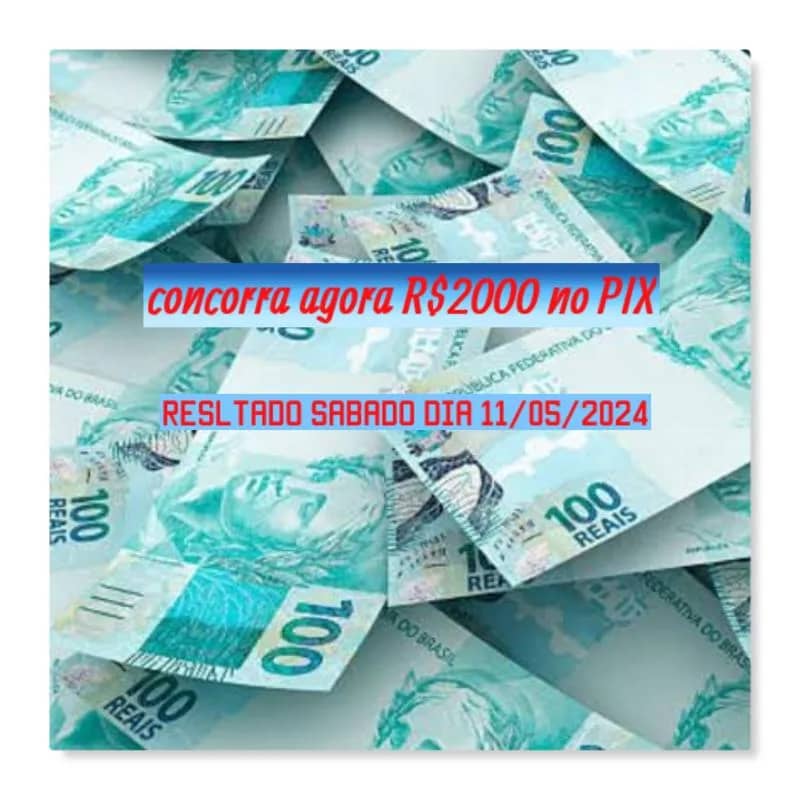 Imagem da campanha comcorr agora R$2000 no pix sorteio sabado às 19horas