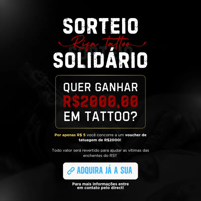 Imagem da campanha Rifa Solidária em Prol das Vítimas do RS