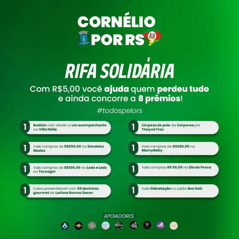 Imagem da campanha Cornélio por RS