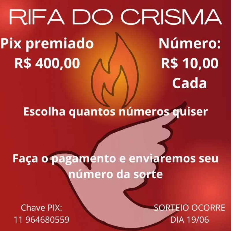 Imagem da campanha Rifa do Crisma