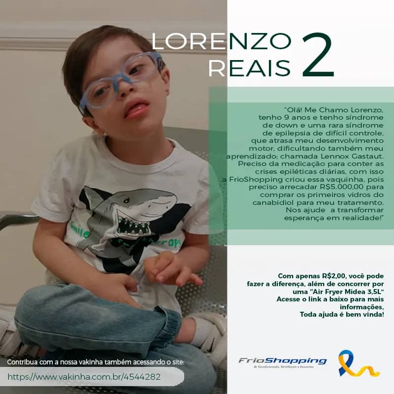 Imagem da campanha Transforme esperança em realidade! Ajude o Lorenzo!