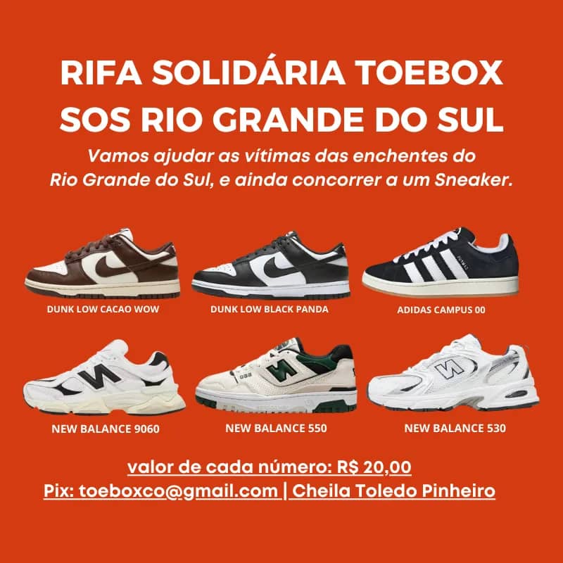 Imagem da campanha SOS RIO GRANDE DO SUL - TOEBOX