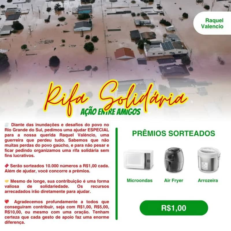Imagem da campanha Rifa Solidária