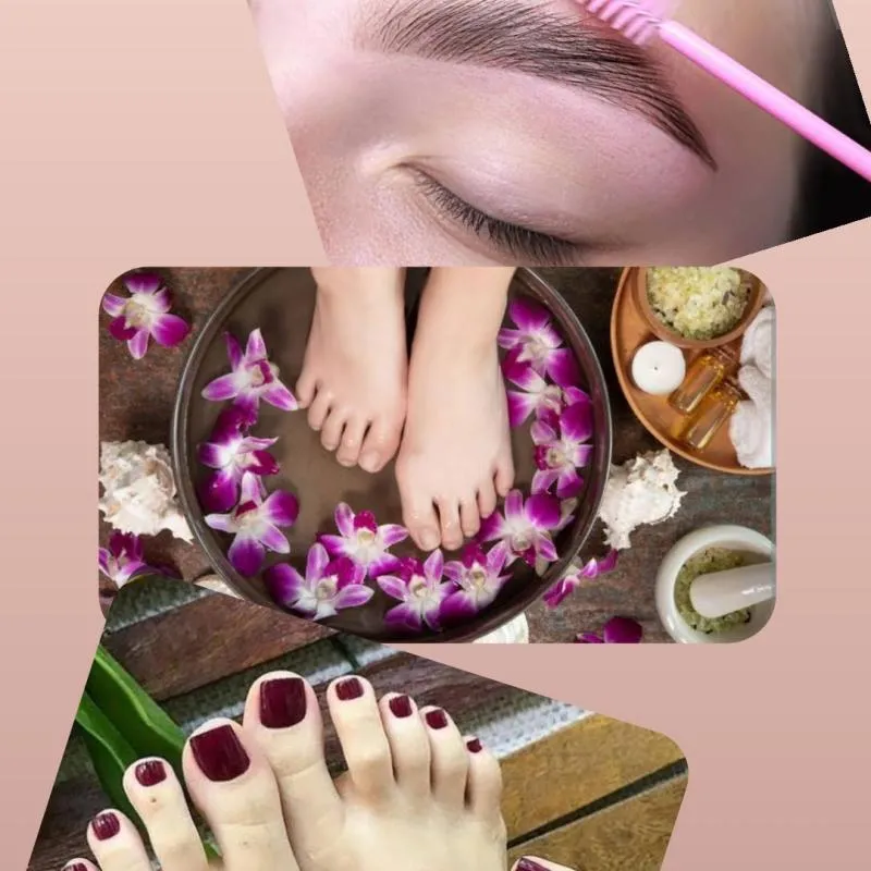 Imagem da campanha Valendo um Designer de sombrancelha, spar nos pés e manicure pedicure ou 100R$ no Pix.