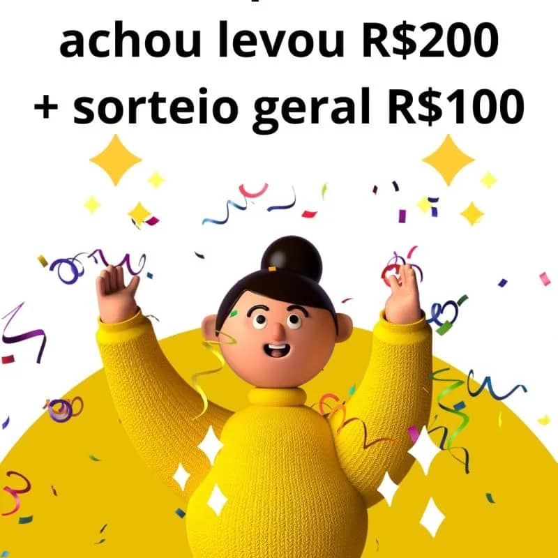 Imagem da campanha bilhete premiado achou ganhou