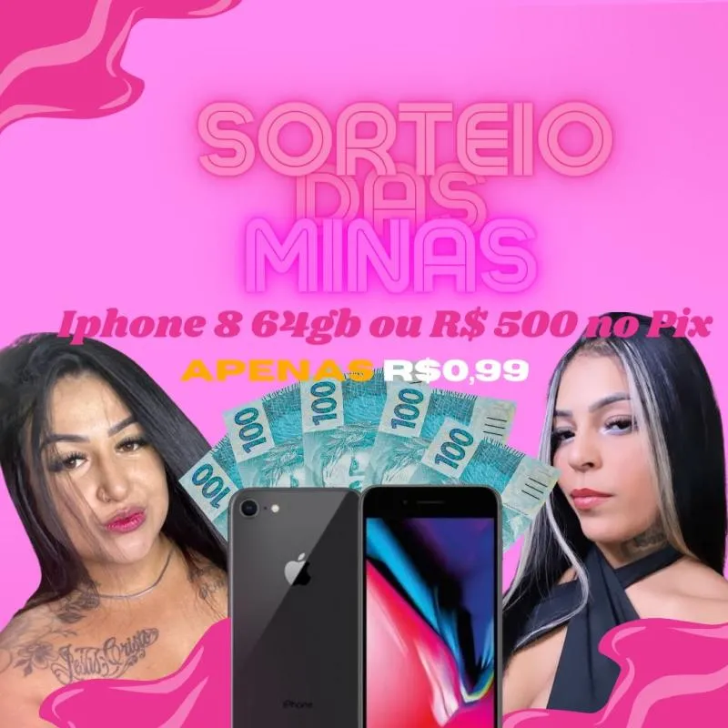 Imagem da campanha iPhone 8 64gb ou 500 no pix